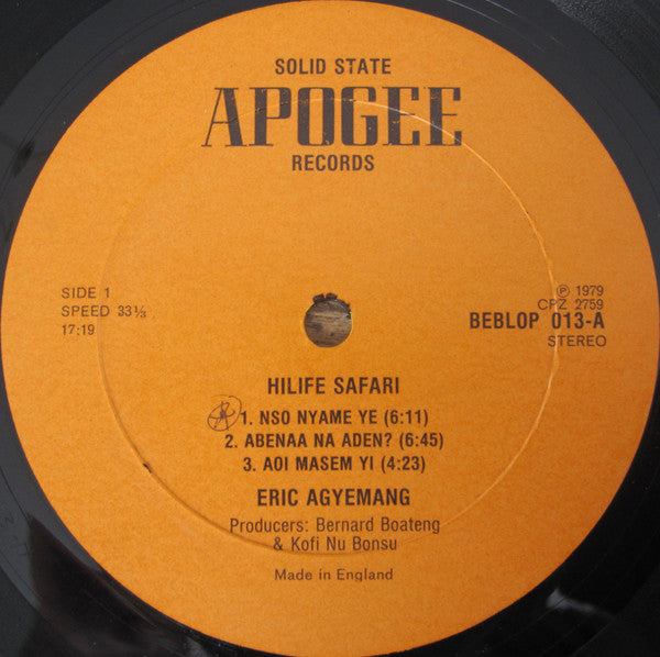 Eric Agyemang ~ Highlife Safari (Vinyl) - Djungel & Jazz