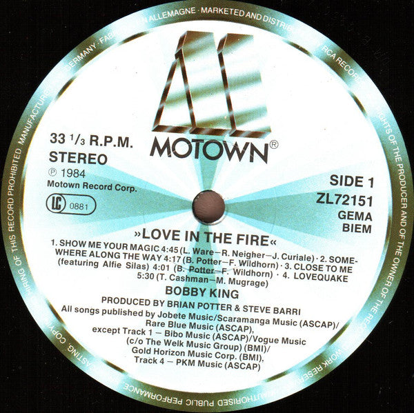 Bobby King ~ Love In The Fire (Vinyl) - Djungel & Jazz