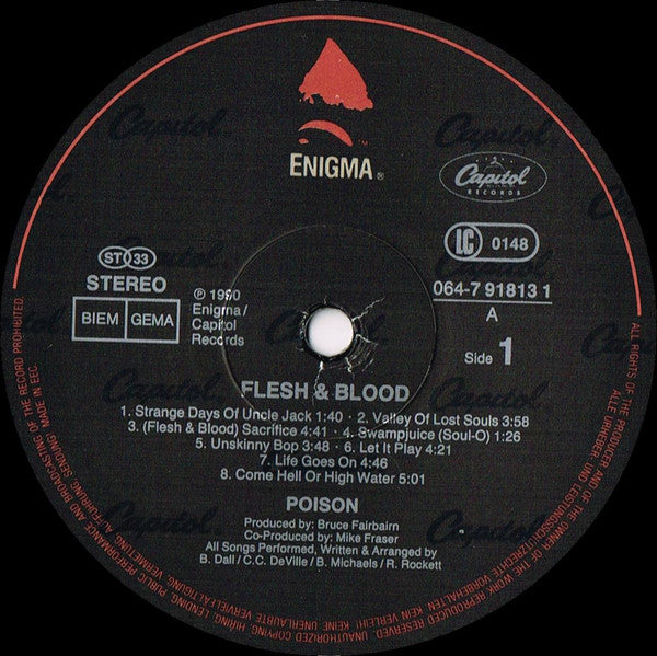 Poison  ~ Flesh & Blood (Vinyl) - Djungel & Jazz