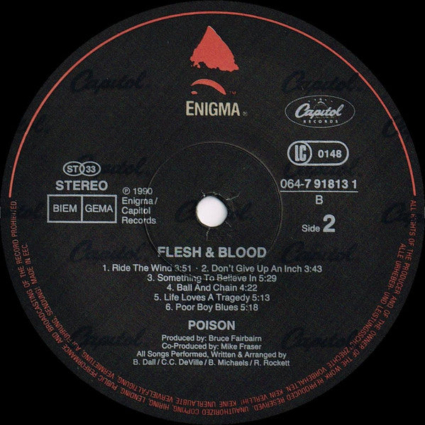 Poison  ~ Flesh & Blood (Vinyl) - Djungel & Jazz