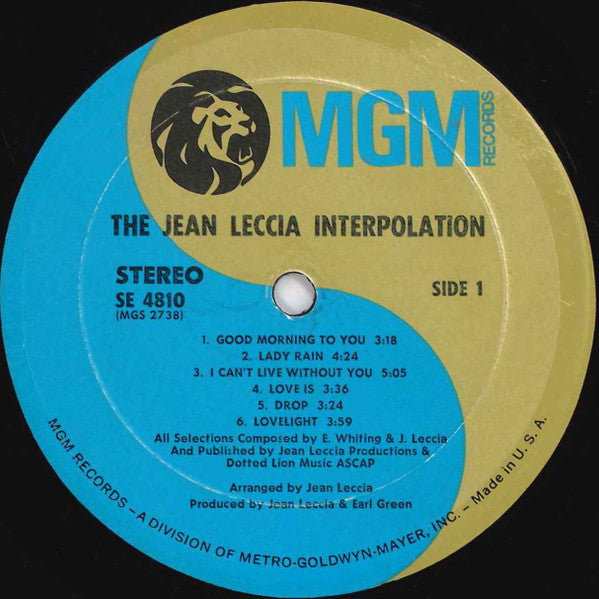 The Jean Leccia Interpolation ~ The Jean Leccia Interpolation (Vinyl) - Djungel & Jazz