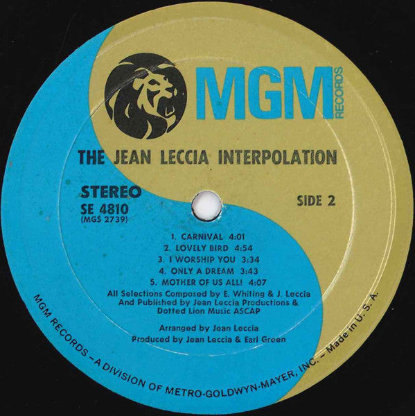 The Jean Leccia Interpolation ~ The Jean Leccia Interpolation (Vinyl) - Djungel & Jazz