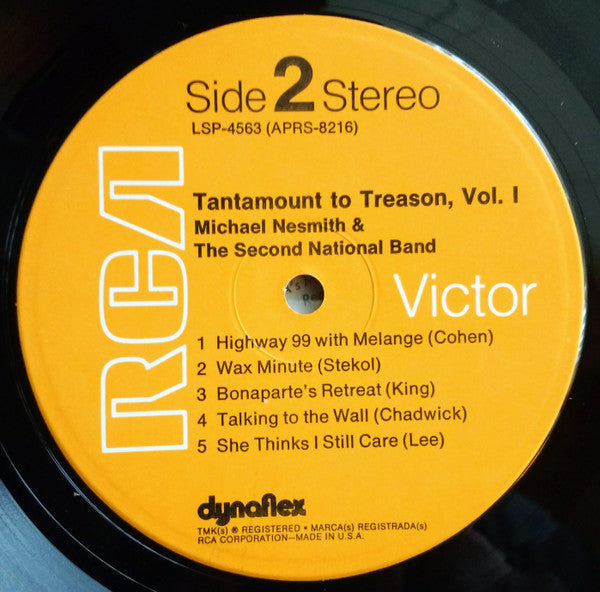 Michael Nesmith & The Second National Band : Tantamount To Treason, Volume One (LP, Album, Hol)