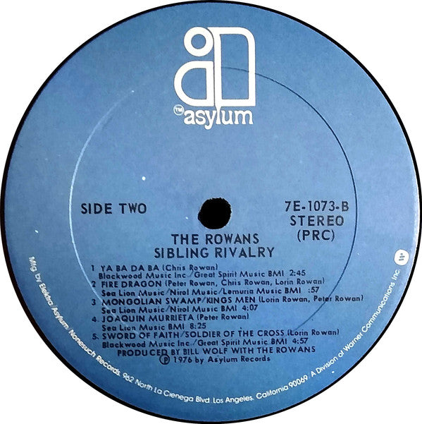 The Rowans  ~ Sibling Rivalry (Vinyl) - Djungel & Jazz
