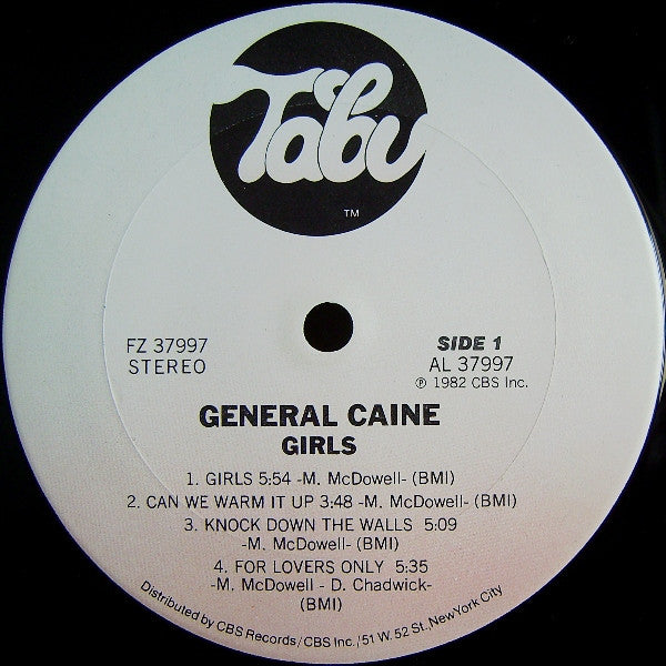 General Caine : Girls (LP, Album, Pit)