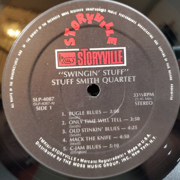 Stuff Smith Quartet ~ Swingin Stuff (Vinyl) - Djungel & Jazz
