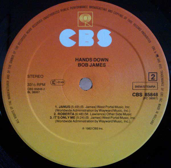 Bob James ~ Hands Down (Vinyl) - Djungel & Jazz