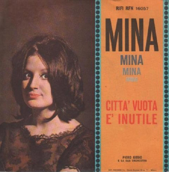 Mina  ~ Città Vuota / Ѐ Inutile (Vinyl) - Djungel & Jazz