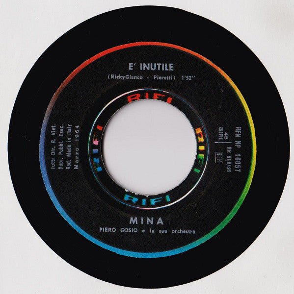 Mina  ~ Città Vuota / Ѐ Inutile (Vinyl) - Djungel & Jazz