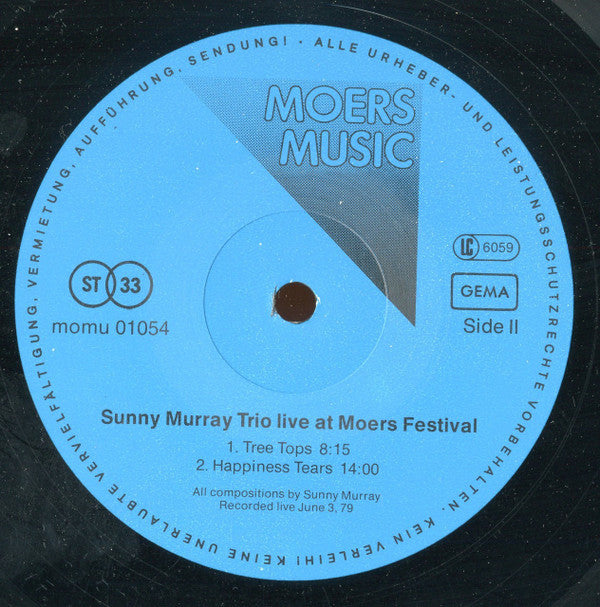 Sunny Murray Trio ~ Live At Moers Festival (Vinyl) - Djungel & Jazz