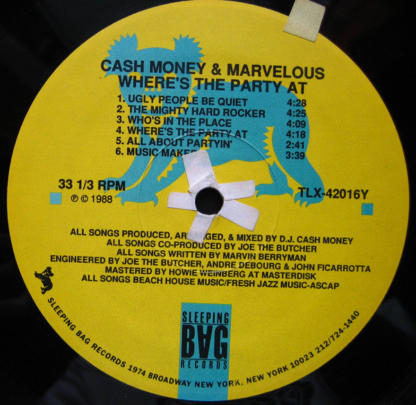 Cash Money & Marvelous ~ Where's The Party At? (Vinyl) - Djungel & Jazz