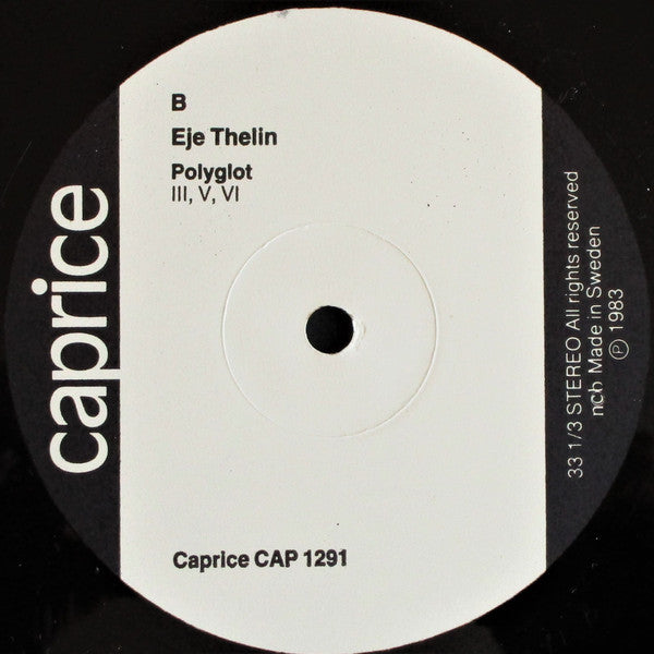 Eje Thelin ~ Polyglot (Vinyl) - Djungel & Jazz