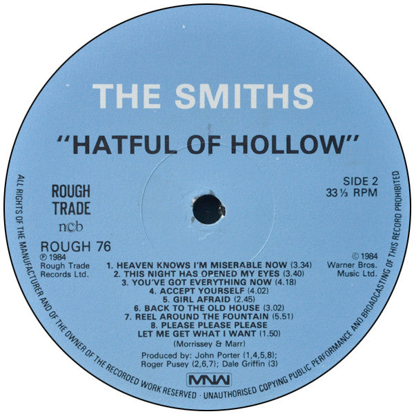 The Smiths ~ Hatful Of Hollow (Vinyl) - Djungel & Jazz