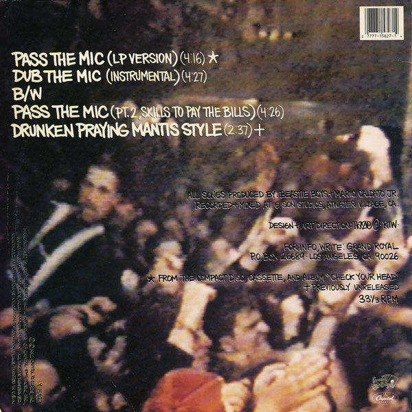 Beastie Boys ~ Pass The Mic (Vinyl) - Djungel & Jazz