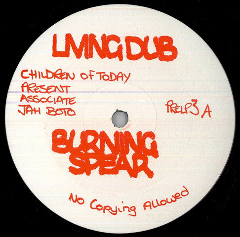 Burning Spear : Living Dub (LP, Album)