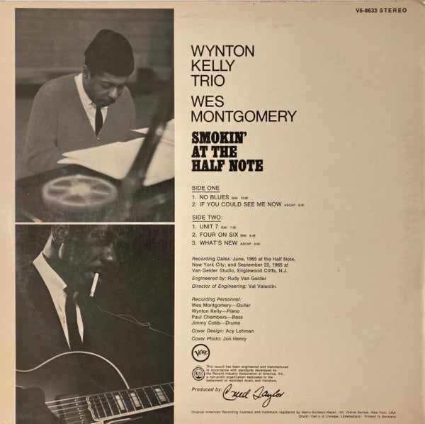 Wynton Kelly Trio / Wes Montgomery ~ Smokin' At The Half Note (Vinyl) - Djungel & Jazz