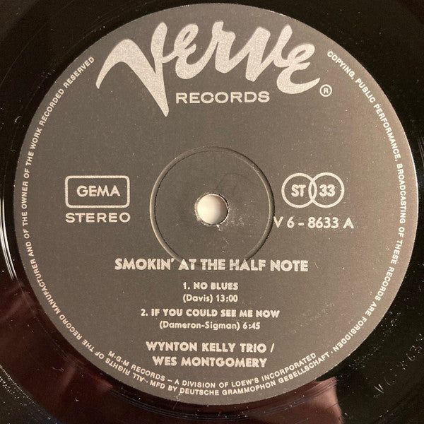 Wynton Kelly Trio / Wes Montgomery ~ Smokin' At The Half Note (Vinyl) - Djungel & Jazz