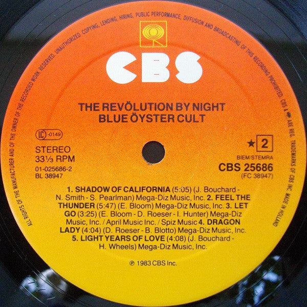 Blue Öyster Cult ~ The Revölution By Night (Vinyl) - Djungel & Jazz