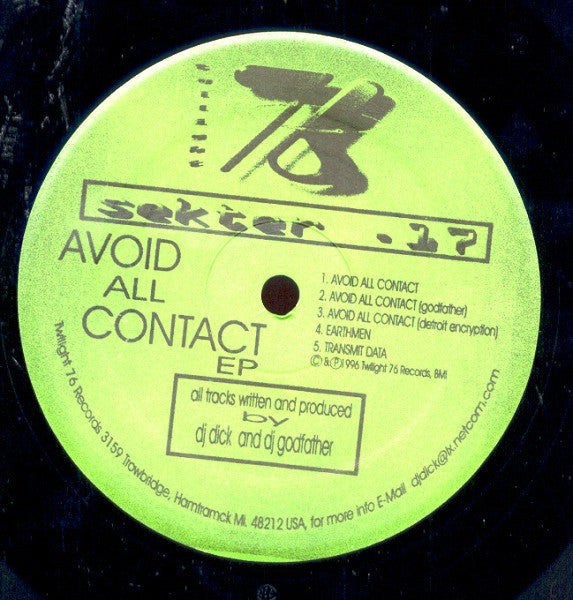 Sekter .17 : Avoid All Contact E.P. (12", EP)