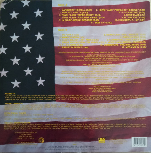 Luke Featuring The 2 Live Crew : Banned In The U.S.A. - The Luke LP (LP, Album)