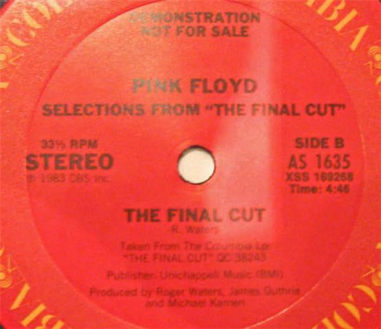 Pink Floyd ~ Selections From The Final Cut (Vinyl) - Djungel & Jazz