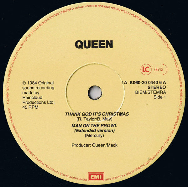 Queen : Thank God It's Christmas (12", Maxi)