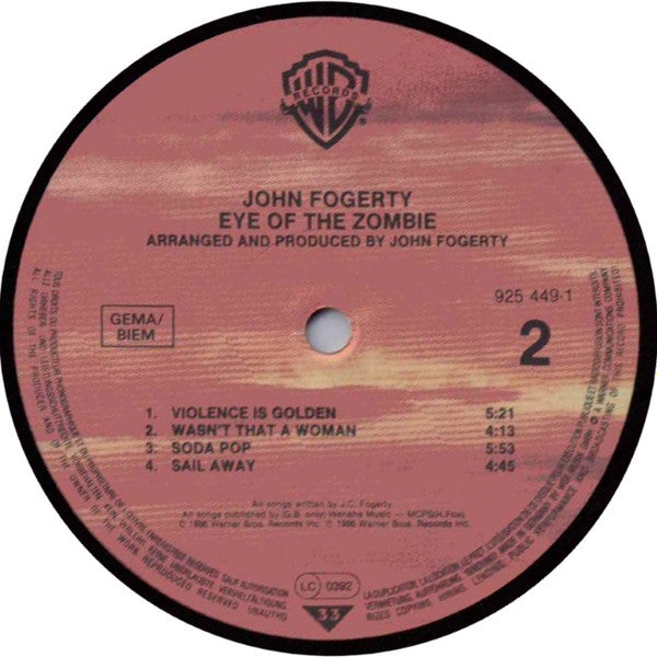 John Fogerty ~ Eye Of The Zombie (Vinyl) - Djungel & Jazz