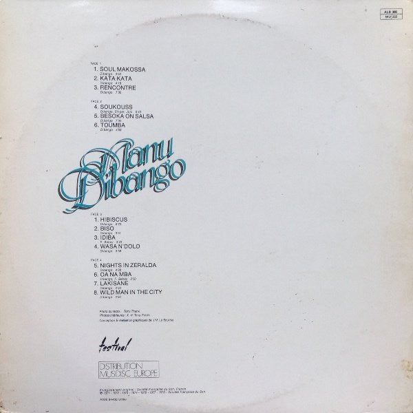 Manu Dibango ~ Manu Dibango (Vinyl) - Djungel & Jazz