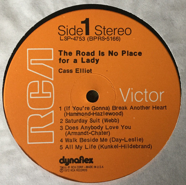 Cass Elliot ~ The Road Is No Place For A Lady (Vinyl) - Djungel & Jazz