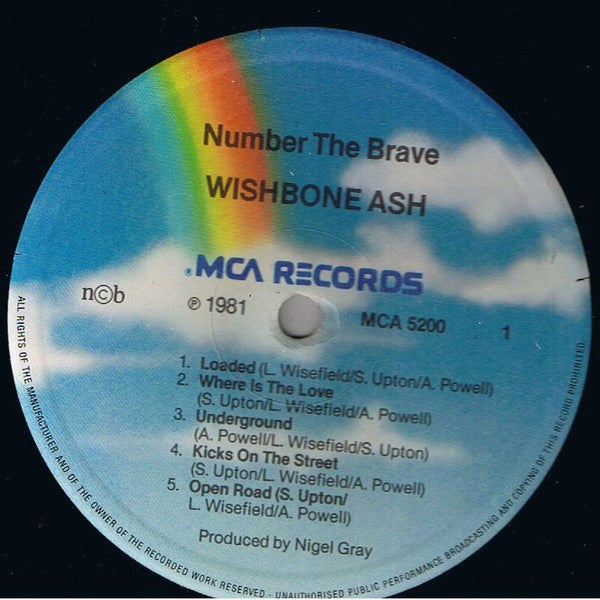 Wishbone Ash ~ Number The Brave (Vinyl) - Djungel & Jazz
