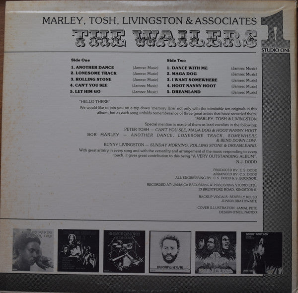 Bob Marley, Peter Tosh, Neville Livingston, The Wailers : Marley, Tosh, Livingston And Associate (LP, Comp, Red)