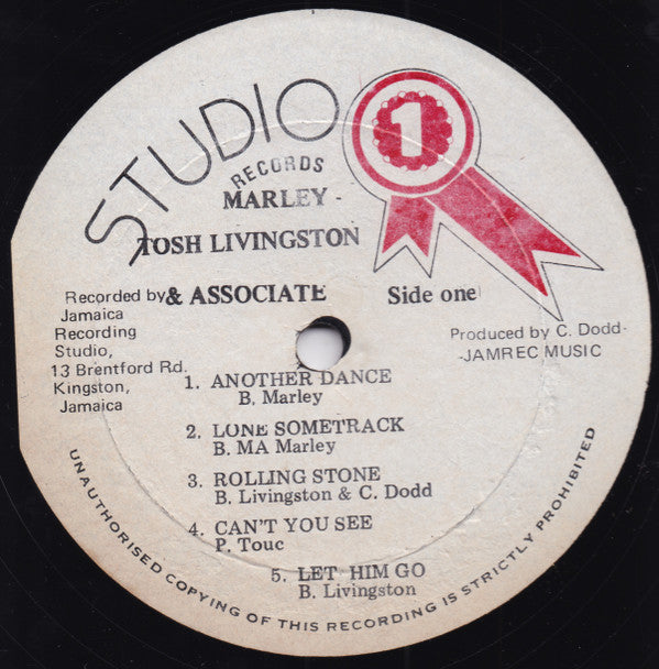 Bob Marley, Peter Tosh, Neville Livingston, The Wailers : Marley, Tosh, Livingston And Associate (LP, Comp, Red)