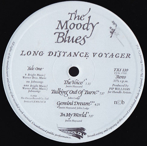 The Moody Blues ~ Long Distance Voyager (Vinyl) - Djungel & Jazz