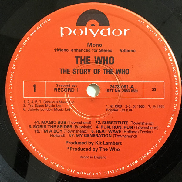 The Who ~ The Story Of The Who (Vinyl) - Djungel & Jazz
