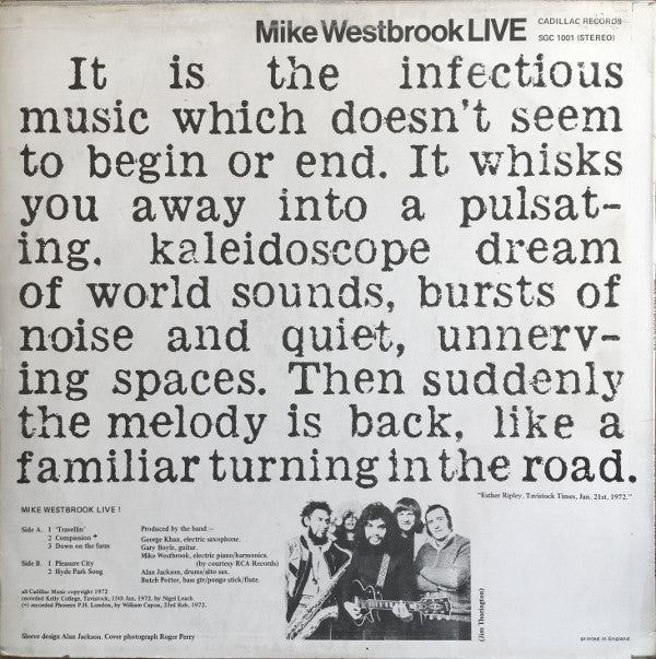 Mike Westbrook ~ Live (Vinyl) - Djungel & Jazz