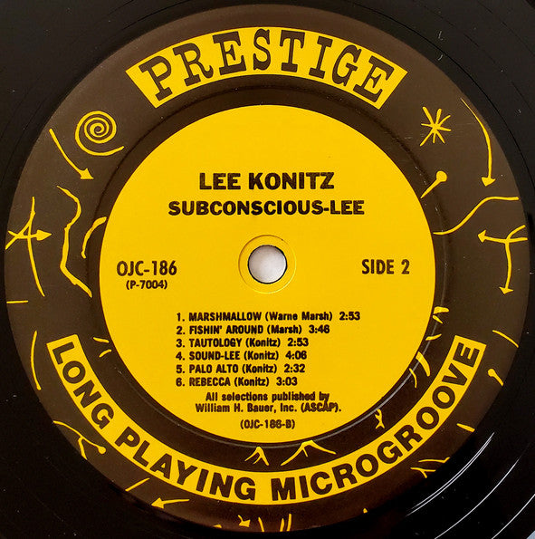 Lee Konitz With Tristano, Marsh & Bauer ~ Subconscious-Lee (Vinyl) - Djungel & Jazz