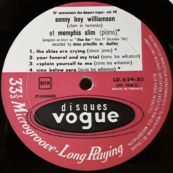 Sonny Boy Williamson And Memphis Slim ~ Sonny Boy Williamson And Memphis Slim (Vinyl) - Djungel & Jazz