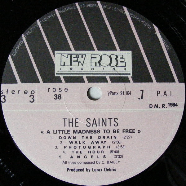 The Saints  ~ A Little Madness To Be Free (Vinyl) - Djungel & Jazz