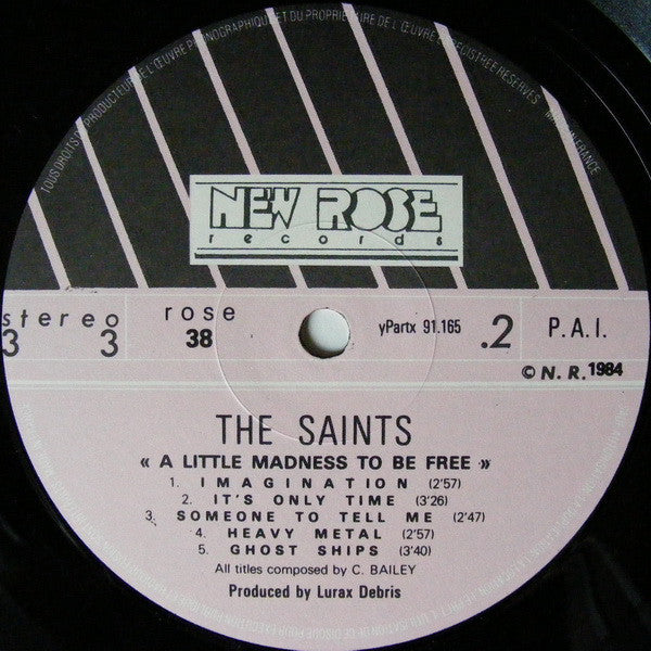The Saints  ~ A Little Madness To Be Free (Vinyl) - Djungel & Jazz