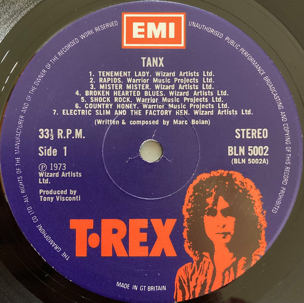 T. Rex : Tanx (LP, Album)