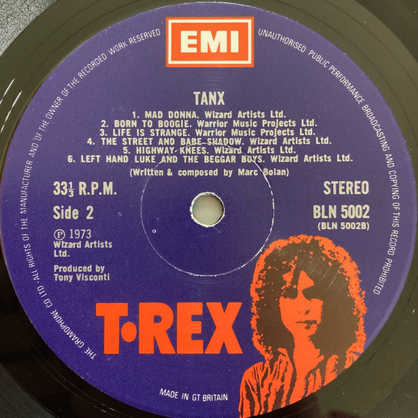 T. Rex : Tanx (LP, Album)