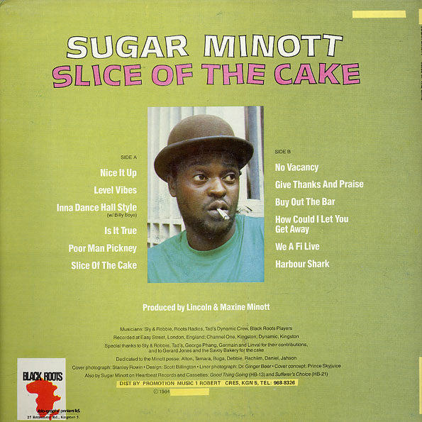 Sugar Minott : Slice Of The Cake (LP, Album, RP)