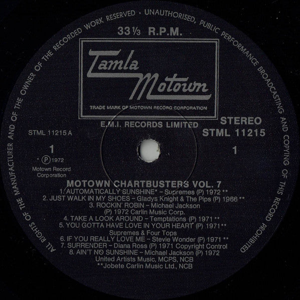 Various ~ Motown Chartbusters Volume 7 (Vinyl) - Djungel & Jazz