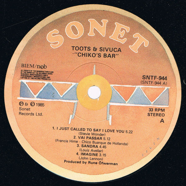 Toots* & Sivuca : Chiko's Bar (LP, Album)