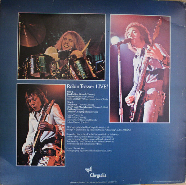 Robin Trower ~ Robin Trower Live! (Vinyl) - Djungel & Jazz