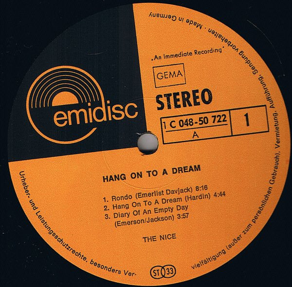 The Nice ~ Hang On To A Dream (Vinyl) - Djungel & Jazz