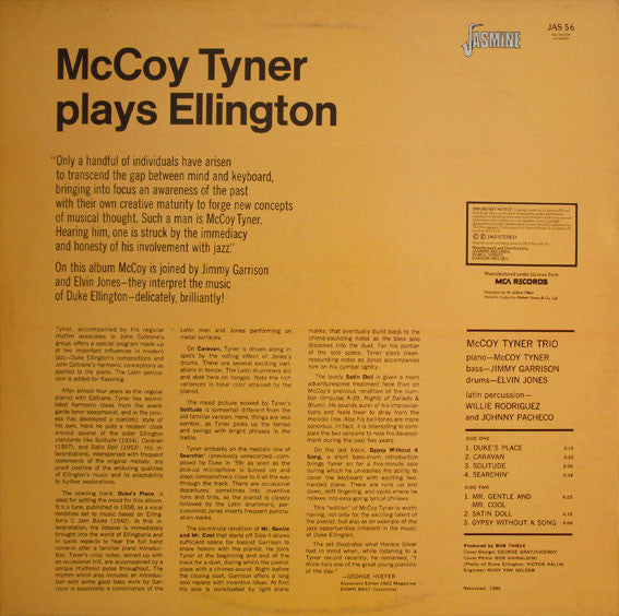 McCoy Tyner ~ McCoy Tyner Plays Ellington (Vinyl) - Djungel & Jazz