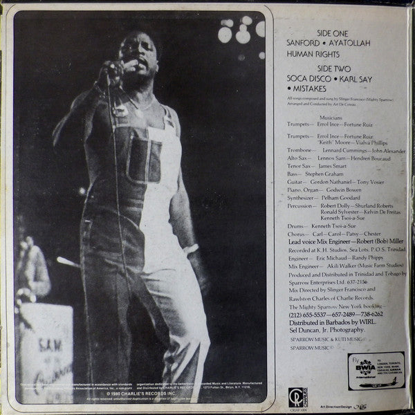 Mighty Sparrow ~ Sanford Soca Disco Human Rights (Vinyl) - Djungel & Jazz