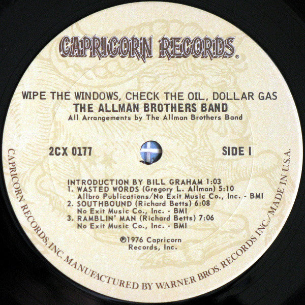 The Allman Brothers Band ~ Wipe The Windows, Check The Oil, Dollar Gas (Vinyl) - Djungel & Jazz