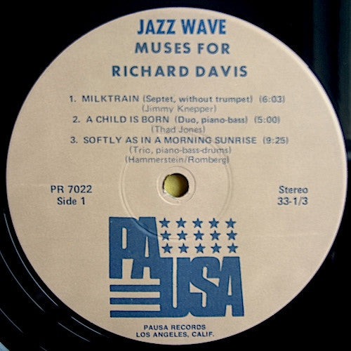 Richard Davis  ~ Muses For Richard Davis - The Jazz Wave (Vinyl) - Djungel & Jazz